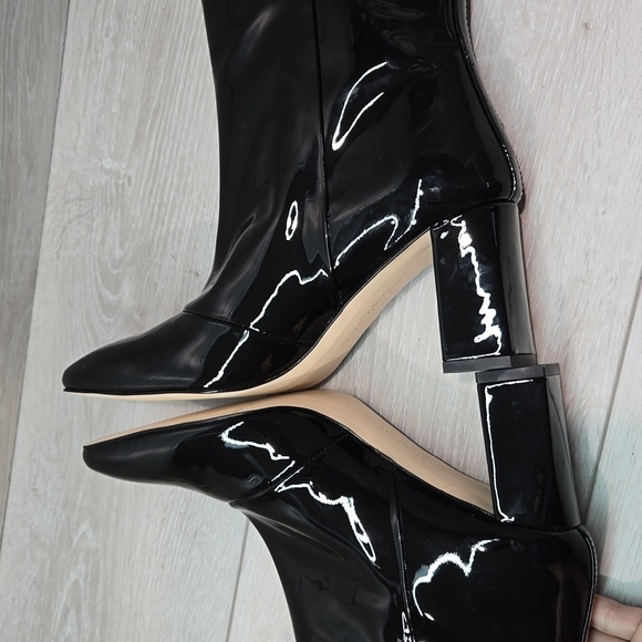 Good American Womens "Like New"Ankle Square Toe Heels Boots shoes sz 7 - Picture 8 of 13